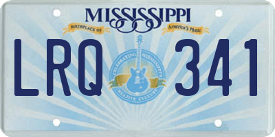 MS license plate LRQ341
