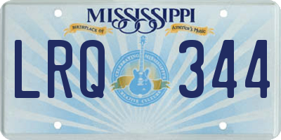 MS license plate LRQ344