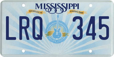 MS license plate LRQ345
