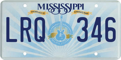 MS license plate LRQ346