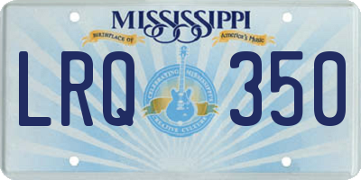 MS license plate LRQ350