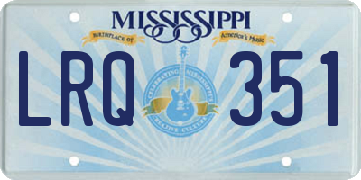 MS license plate LRQ351