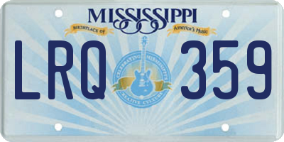 MS license plate LRQ359