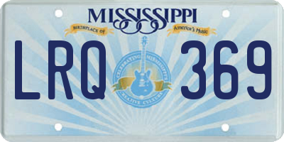 MS license plate LRQ369