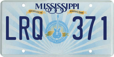 MS license plate LRQ371