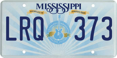 MS license plate LRQ373