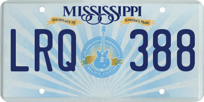 MS license plate LRQ388