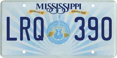 MS license plate LRQ390