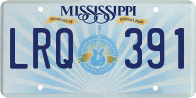 MS license plate LRQ391