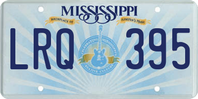MS license plate LRQ395