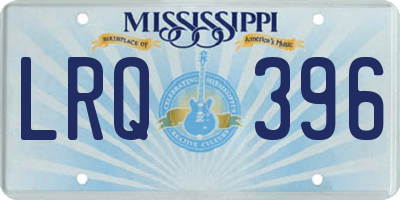 MS license plate LRQ396