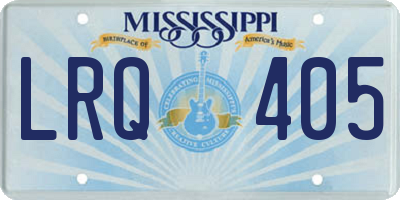 MS license plate LRQ405