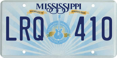 MS license plate LRQ410