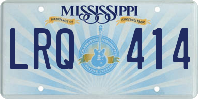 MS license plate LRQ414
