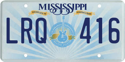 MS license plate LRQ416