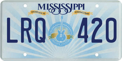 MS license plate LRQ420
