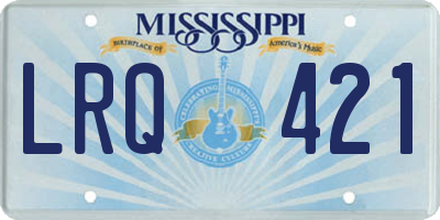 MS license plate LRQ421