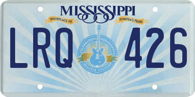 MS license plate LRQ426