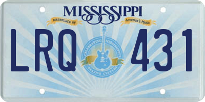 MS license plate LRQ431