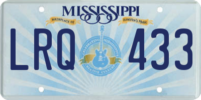 MS license plate LRQ433