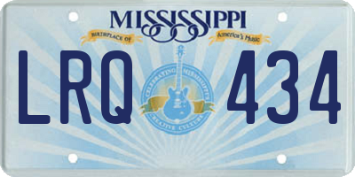 MS license plate LRQ434