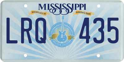 MS license plate LRQ435