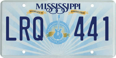 MS license plate LRQ441