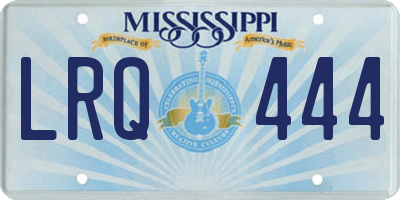 MS license plate LRQ444