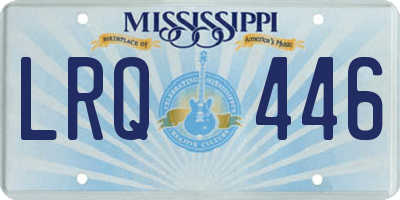 MS license plate LRQ446