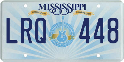 MS license plate LRQ448