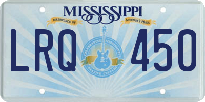 MS license plate LRQ450