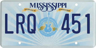 MS license plate LRQ451