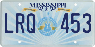MS license plate LRQ453