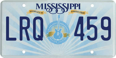 MS license plate LRQ459