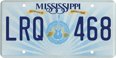 MS license plate LRQ468