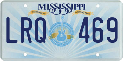 MS license plate LRQ469