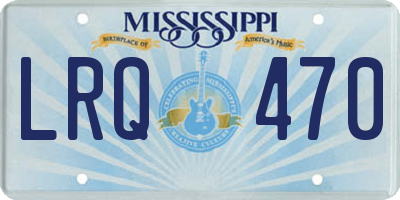 MS license plate LRQ470
