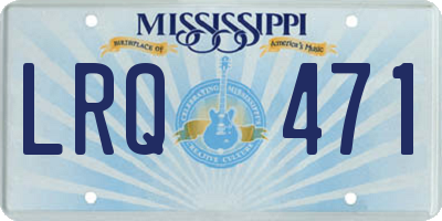 MS license plate LRQ471