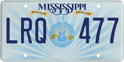 MS license plate LRQ477