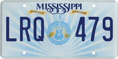 MS license plate LRQ479