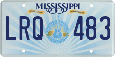 MS license plate LRQ483