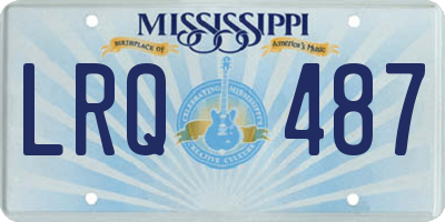 MS license plate LRQ487