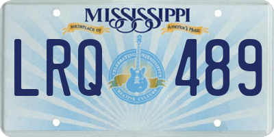 MS license plate LRQ489