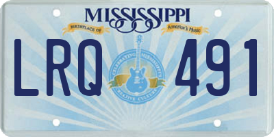 MS license plate LRQ491