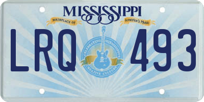 MS license plate LRQ493