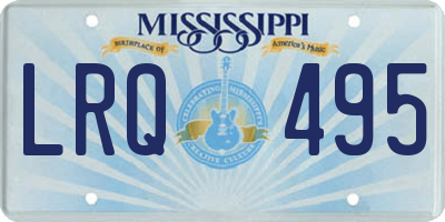 MS license plate LRQ495