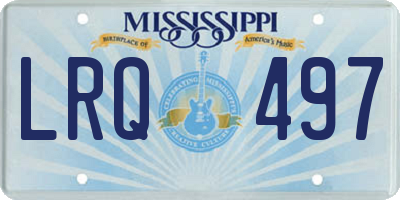 MS license plate LRQ497