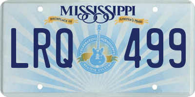 MS license plate LRQ499