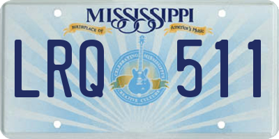 MS license plate LRQ511