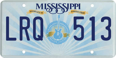 MS license plate LRQ513